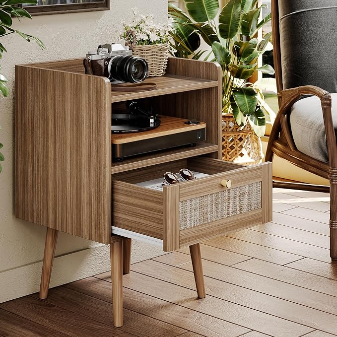 MECHYIN Night Stand Set 2, Nightstands Set of 2 - Image 5