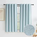 Short Blackout Curtains Light Blue by KEQIAOSUOCAI