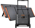 Jackery HomePower 3000 Portable Power Station and Hand Truck with 2X 200W Solar Panels, 3600W (Surge 7200W) Output, 3072Wh LFP Battery Solar Generator for Home Backup, Power Outage, RV, Emergencies