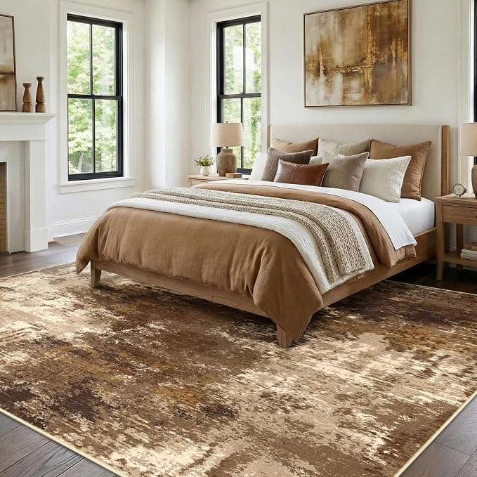 RELEANY Washable 9'x12' Abstract Area Rug - Image 2