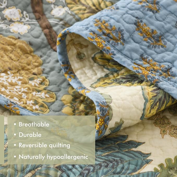Etwel 100% Cotton Patchwork Queen Size Quilt Set - Image 5
