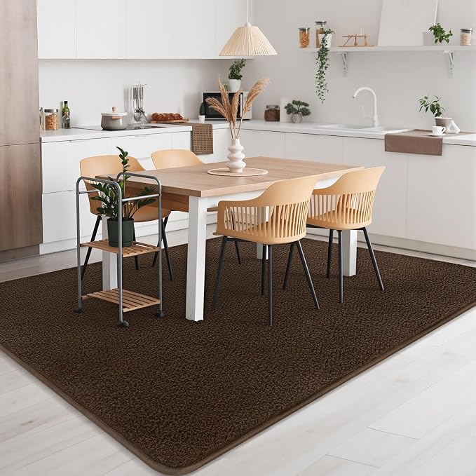 3x8 Runner Rug for Hallway, Long Runner Rugs Non Slip, Coffee | Soft Washable - Image 8