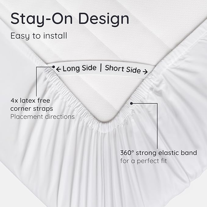 Bambaw Full White Fitted Sheet Only, 100% Viscose Derived from Bamboo Full Size, Cooling Fitted Sheet with Corner Straps, Soft (White)