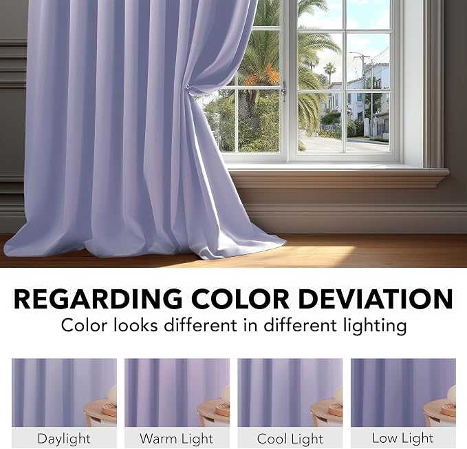 Deconovo Blackout Curtains for Bedroom, Living Room Curtains 72 Inches Long | - Image 6
