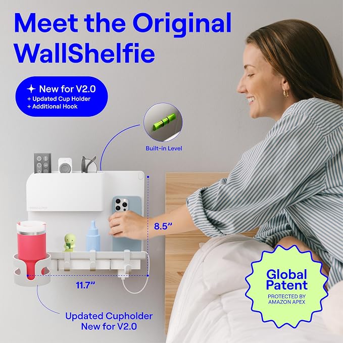 WallShelfie Bedside Wall Organizer & Dorm Decor - Image 3