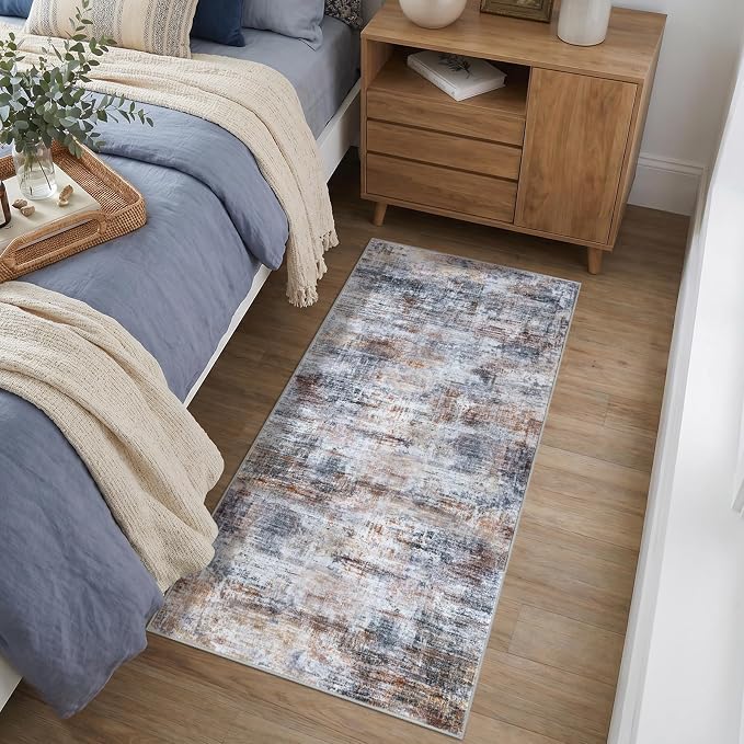 Abstract Runner Rug 2x4 Ft Entryway Rugs Washable Door Mat Indoor Entrance - Image 9