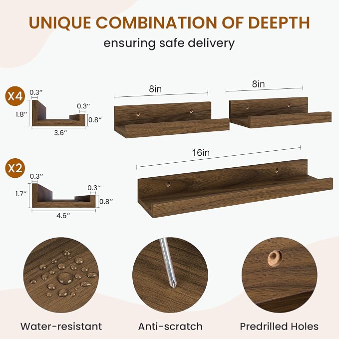 Picture Ledge Shelf, Floating Shelves - Image 3