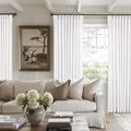 White Pinch Pleated Linen Curtains 102 Inches Long 60 Inch Width Linen Blend Light Filtering Window Curtains 102 Inch for Living Room Bedroom Patio Pinch Pleat Drapes Hooks Rings 1 Panel 60Wx102L