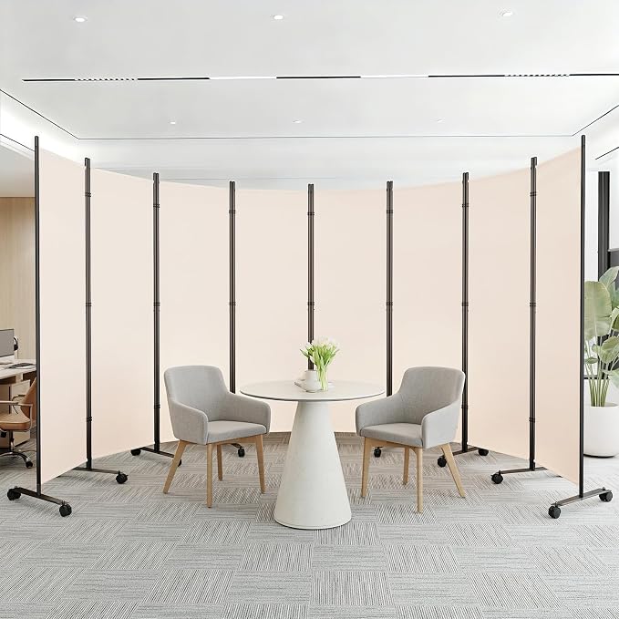 SUNALLY Room Divider Privacy Screens, 8 Panels Dividers by SUNALLY