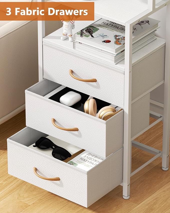 Tall Night Stand, LED Bed Side Tables - Image 8
