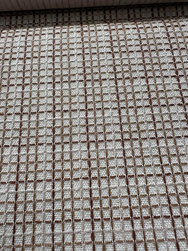 OctoRose 3 Side Zipper Upholstery Thick Checked-Beige, Full Size Futon Cover Sofa DayBed Mattress Slipcover (Checked-Beige, Full Size)