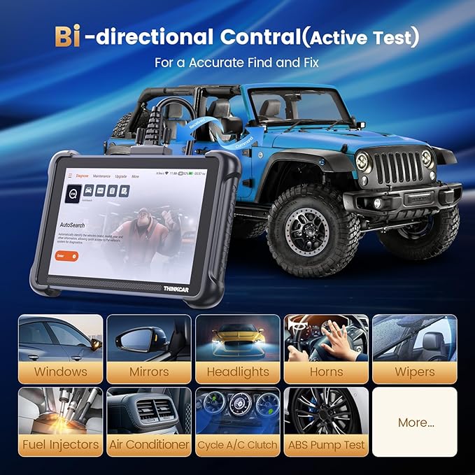 THINKCAR THINKSCAN 689 OBD2 Scanner, Bidirectional Scan Tool with Lifetime Free Update, 34+ Reset, 3000+ Active Test, ECU Coding, PMI, Wired All System Diagnostic Scanner for Cars, CANFD/DOIP, FCA SGW