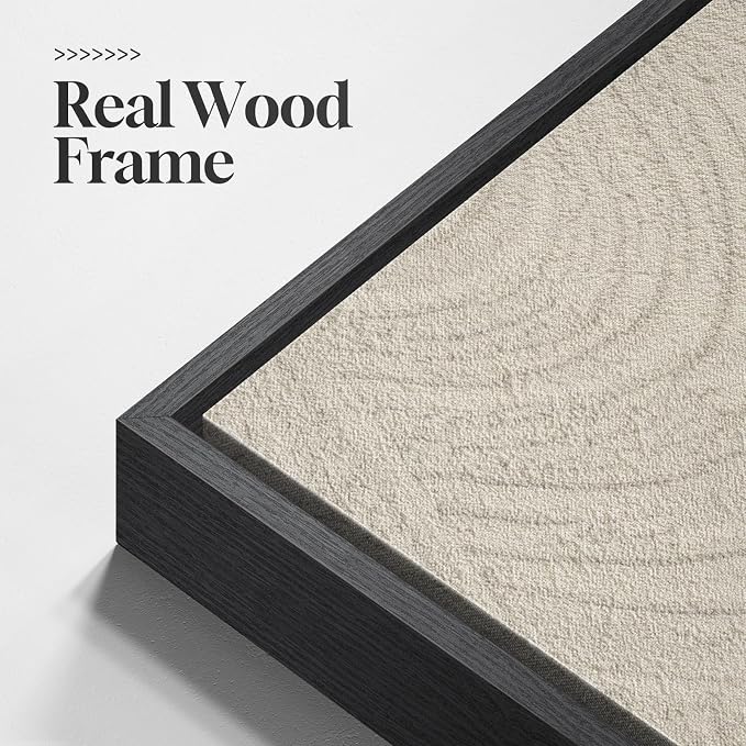 Framed Beige Green Abstract Vertical Wall Art Decor - Image 6