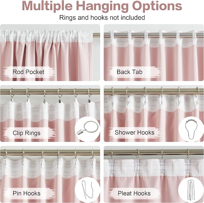 Cute Pink Room Darkenig Curtains 90 Inches Long - Image 3