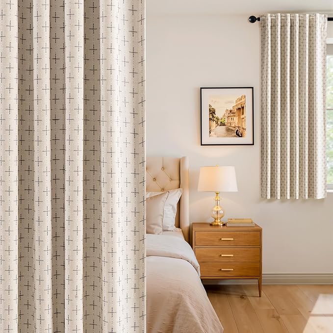 MIULEE 100% Blackout Decorative Linen Curtains by MIULEE