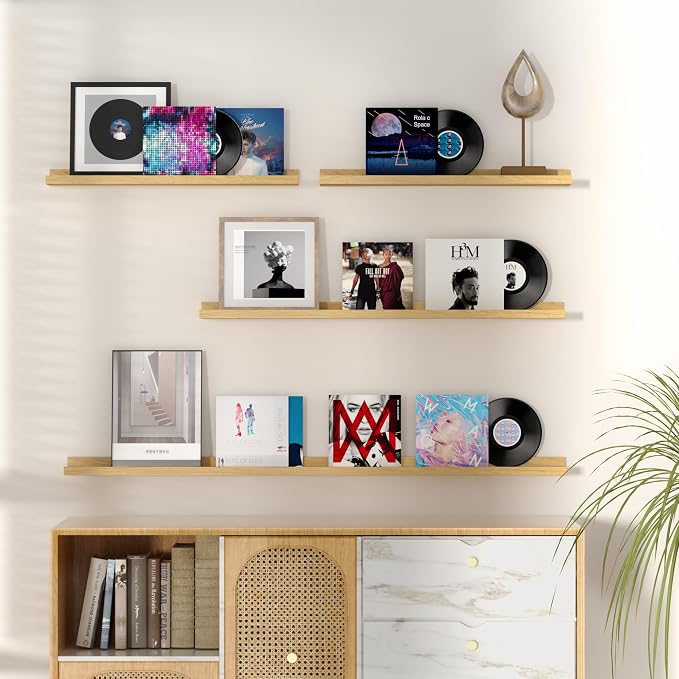 Fun Memories Picture Ledge Shelf, 36 Inch Floating Shelves Set of 2, Nursery - Image 2
