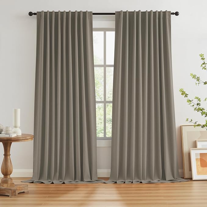 Living Room Curtains for Large Windows Modern Farmhouse Patio Sliding Door by KEQIAOSUOCAI