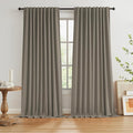 102 Inches Curtains Blackout Drapes Back Tab Hook Belt Country Farmhouse by KEQIAOSUOCAI