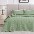 Love's cabin Quilts for Queen Bed Sage Bedspreads Bedding Set by Lovescabin