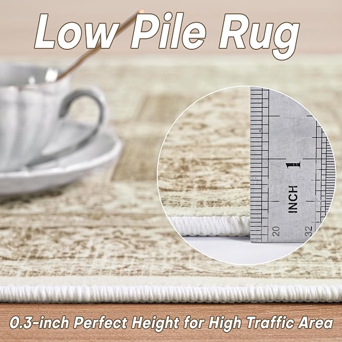 Macgace Washable Vintage Area Rug - Image 8