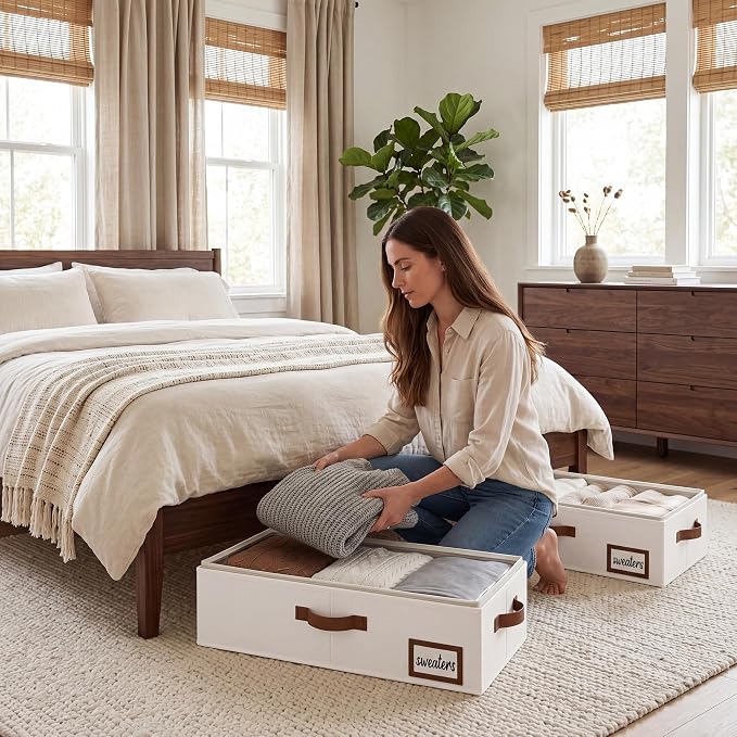 StorageWorks 5 Inch Low Profile Under Bed Storage Containers - Image 8