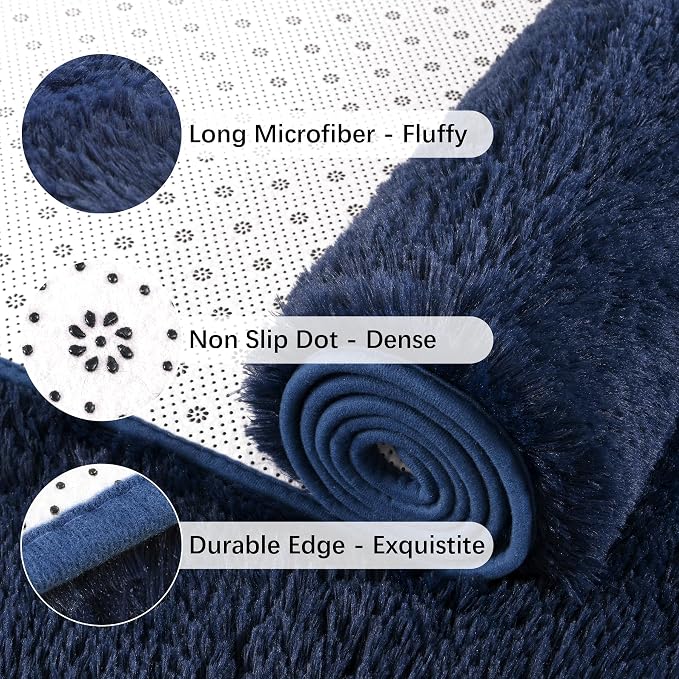 Chicrug Soft Runner Rug for Bedroom Living Room Plush Fluffy Rug 2x6 | Shag - Image 6