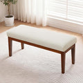 43.5" Upholstered Bedroom Bench, Linen Entryway Bench by CACFTII