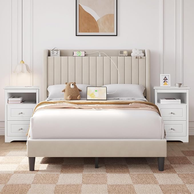 Yaheetech Tall Nightstands Set of 2 - Image 2