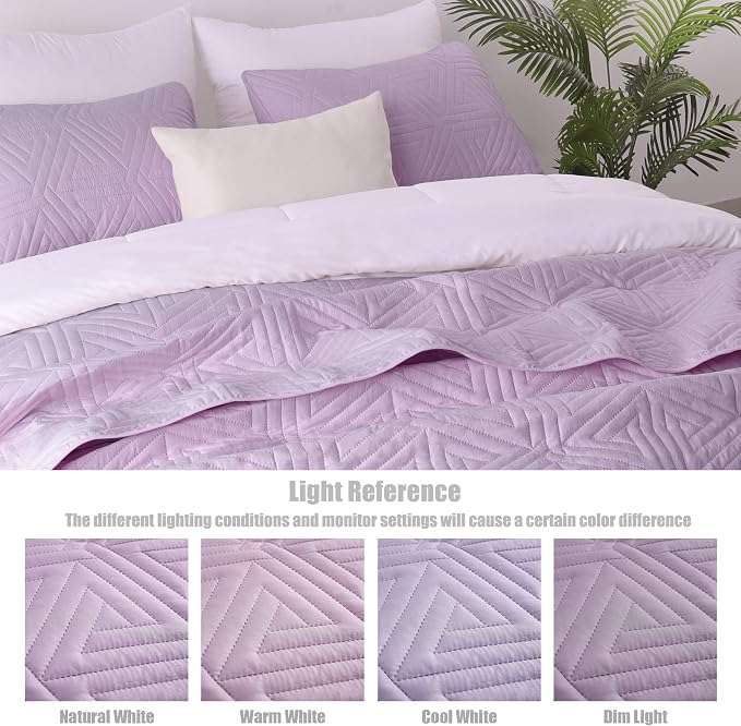 Whale Flotilla Soft Geometric King Quilt Set - Image 7