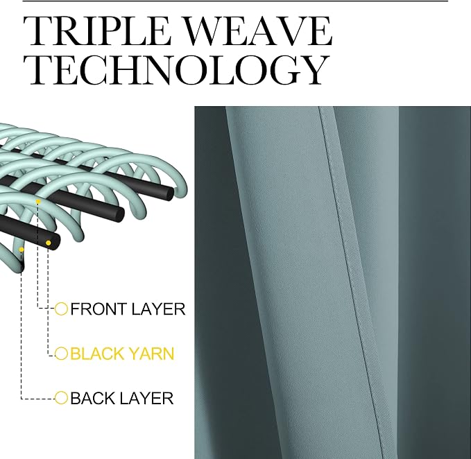 NICETOWN Modern Blackout Curtains Noise Reducing, Thermal Insulated and Privacy - Image 4
