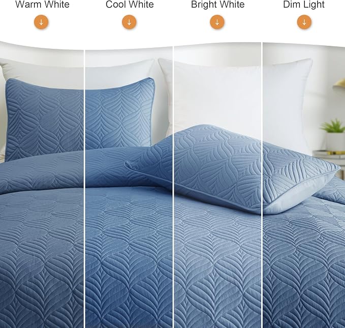 Whale Flotilla Soft Cal King Quilt Bedding Set, Lightweight Bedspreads | Bluish - Image 5