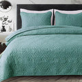 Whale Flotilla Soft Geometric Queen Quilt by WHALEFLOTILLA