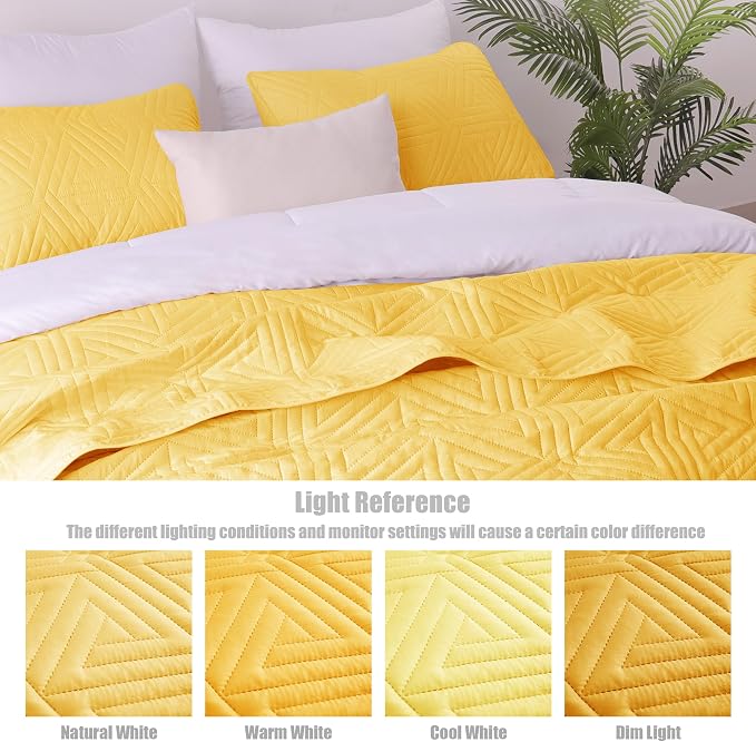 Whale Flotilla Soft Geometric Twin Quilt Set - Image 6