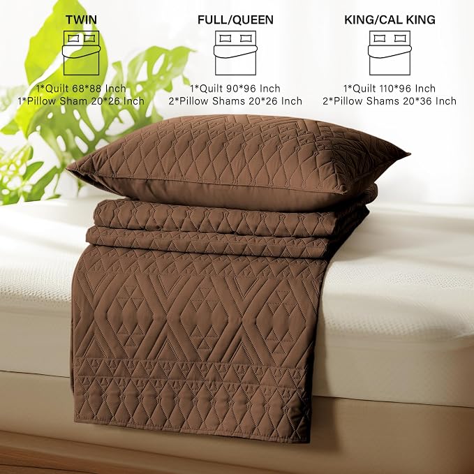 akkialla King/Cal King Size Quilt Bedding Set, Modern Style Geometric Pattern - Image 7