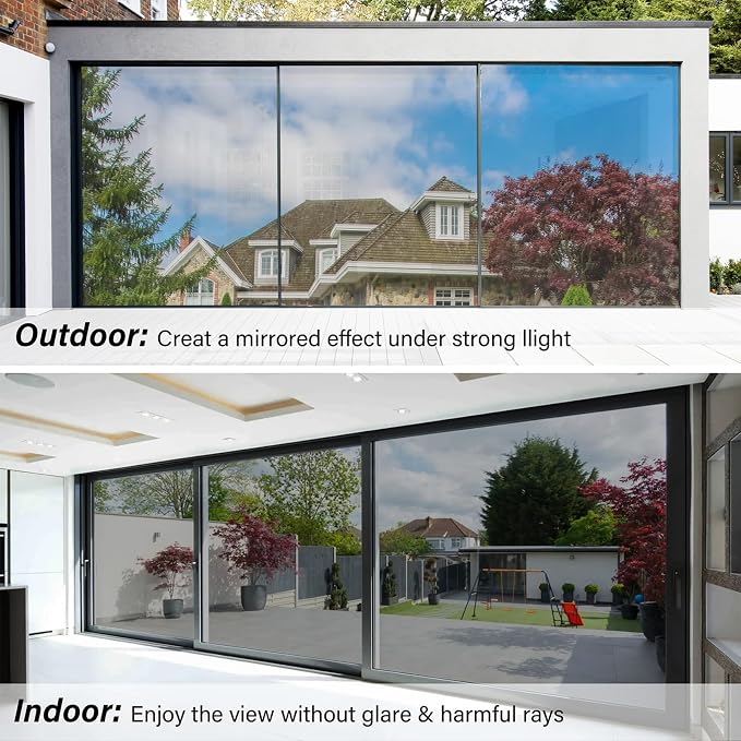 Kromapolis One Way Window Tint Reflective Film, 23.6″ x 118.1″ | Heat Control - Image 3