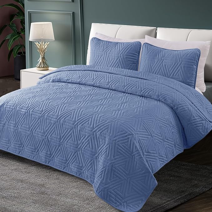 Whale Flotilla Soft Geometric Cal King Quilt - Image 2