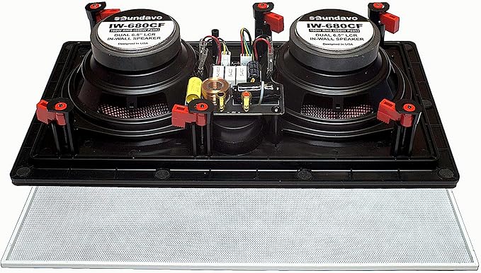 Soundavo IW-680CF Multi-Purpose Dual 6.5” 2-Way in-Wall LCR Speaker (Each)