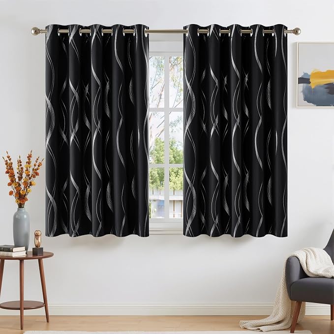 NICETOWN Black Blackout Curtain Panels by NICETOWN