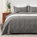 EXQ Home Quilt Set Full Queen Size Mandala Grey Bedspread | Bedding Set by EXQHomeTexitleCoLtd
