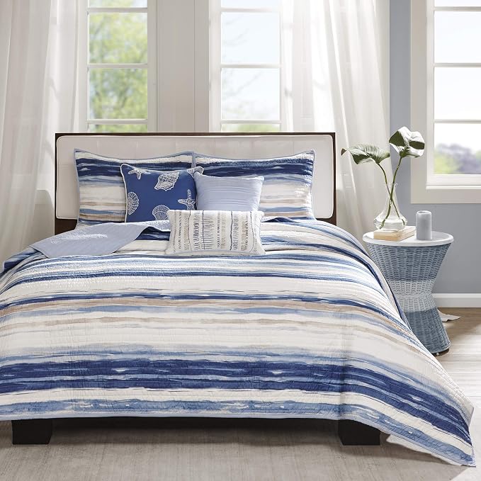 Madison Park Cottage Coastal Quilt Set, Lightweight Bedding Layer - Image 2