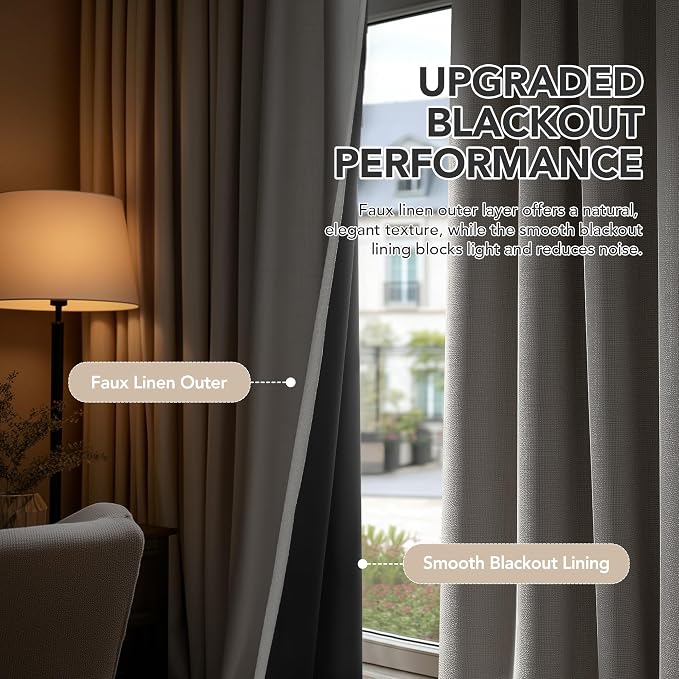 Deconovo 100% Blackout Curtains - Image 5