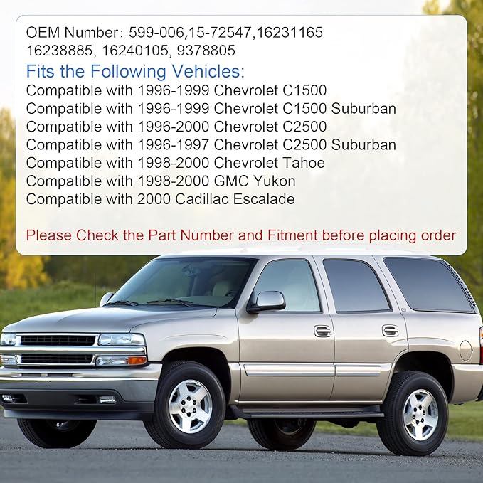 DICMIC A/C Heater Control Panel Climate Control Module with Rear Window Defogger Switch for 1996-2000 Chevrolet C1500 C2500 Tahoe GMC Yukon Cadillac Escalade Replace# 599-006, 15-72547