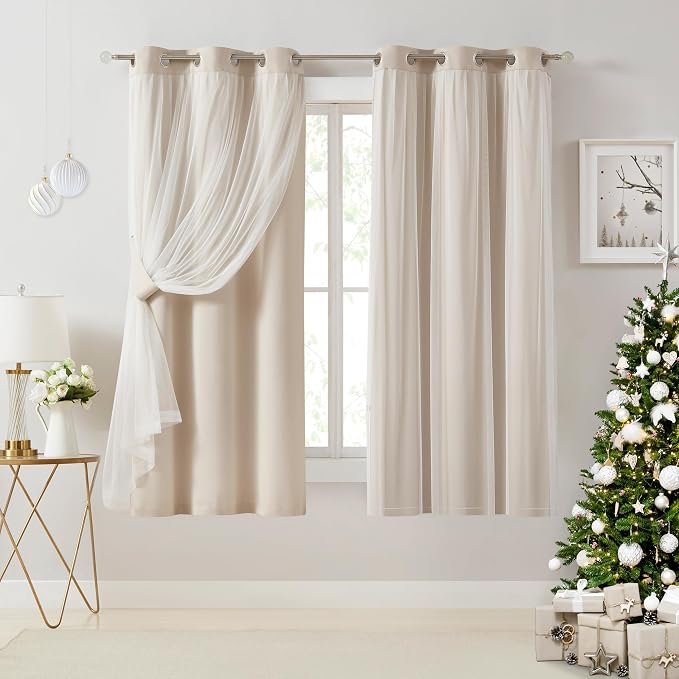 Bujasso Beige 80% Blackout Curtains - Image 9