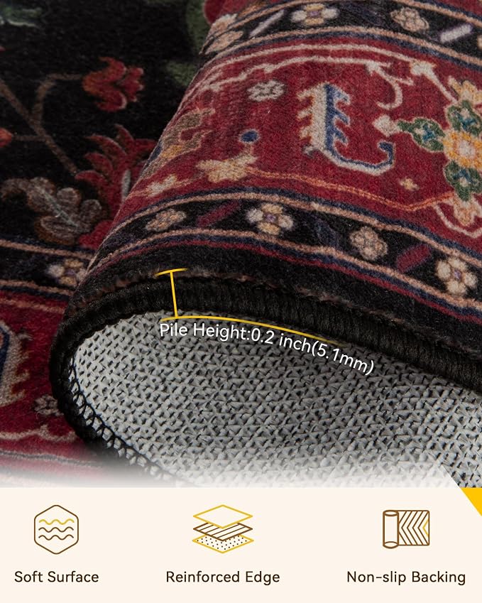 RELEANY Washable Area Rug, Large 10'x12', Water Repellent, Pet Friendly - Image 3