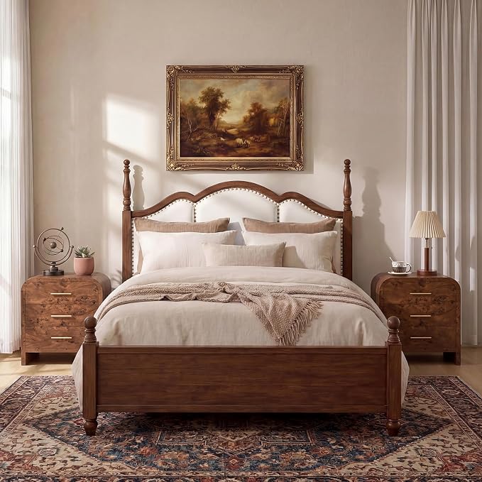 Night Stand Set of 2, 3-Drawer | Nightstand 26.7"H Metal Handle Modern Bedside - Image 9