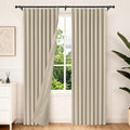 Etherealveil Taupe Pinch Pleated Blackout Curtains 2 Panels 60"x102" | Back Tabs by Etherealveil