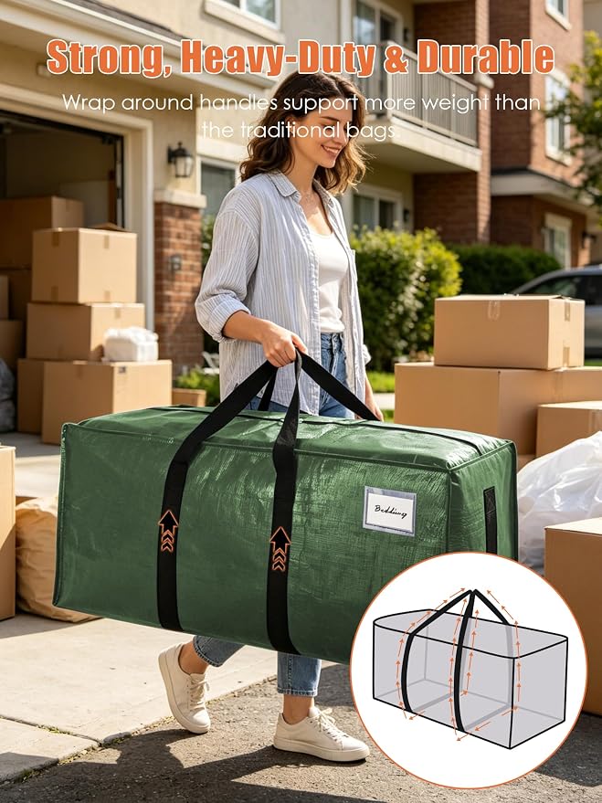 SWEET DOLPHIN 8 Pack 200LB Heavy-Duty Moving Bags - Image 2
