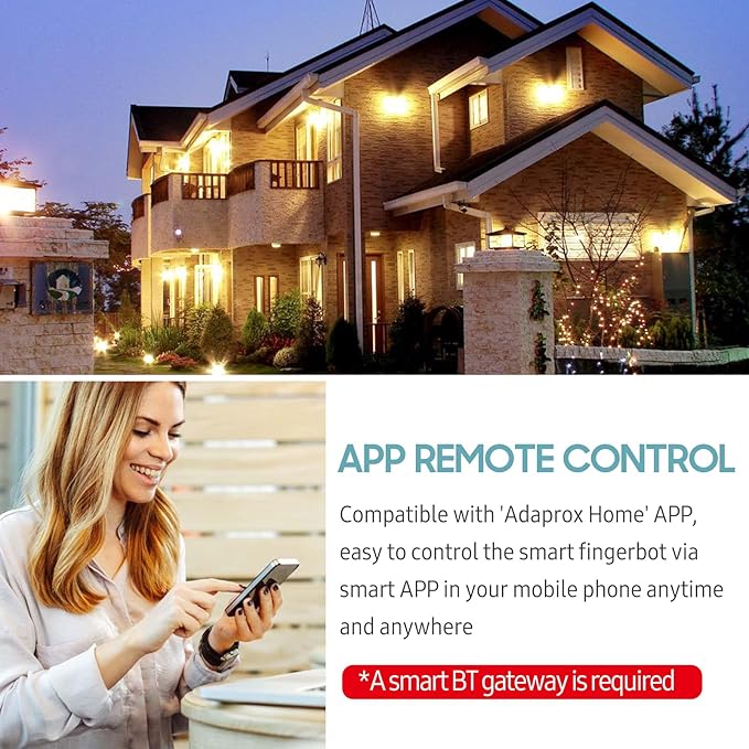 Mini BT Fingerbot Home Automation Controller with Touch Button APP Control Voice Control Schedule Timer Fingerbot Home Appliances Switch Pusher Smart Controller (BT Gateway Required)