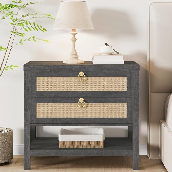 Eclatara Large Rattan Night Stand by Eclatara