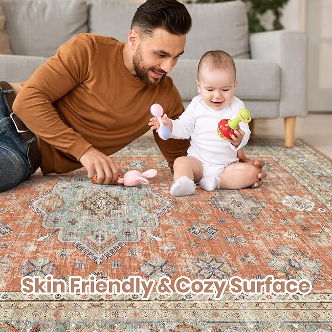 cotiled 6x9 Area Rug for Living Room, Traditional, Dining Room, and Home Office - Image 3